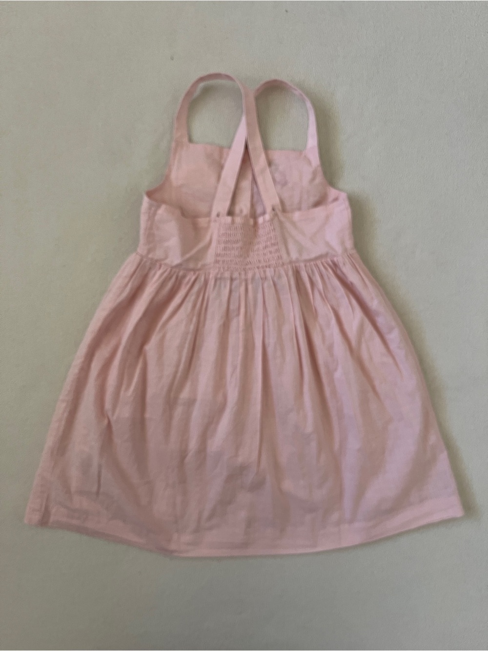 Mini Boden Ice Cream Button Embroidered Appliqué Summer Blush Pink Strap Dress - Picture 7 of 15